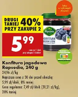 Biedronka Konfitura jagodowa Rapsodia oferta