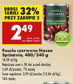 Biedronka Fasola czerwona Nasza Spiżarnia oferta