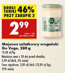 Biedronka Majonez sałatkowy wegański Go Vege oferta