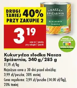 Biedronka Kukurydza słodka Nasza Spiżarnia oferta