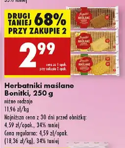 Biedronka Herbatniki maślane Bonitki oferta