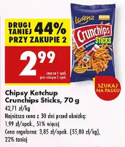 Biedronka Chipsy Ketchup Crunchips Sticks oferta