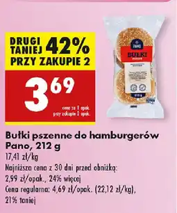 Biedronka Bułki pszenne do hamburgerów Pano oferta