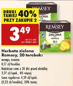 Biedronka Herbata zielona Remsey oferta