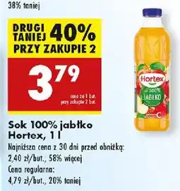 Biedronka Sok 100% jabłko Hortex oferta