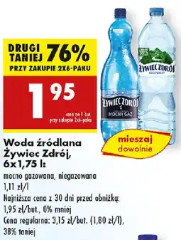Biedronka Woda źródlana Żywiec Zdrój oferta