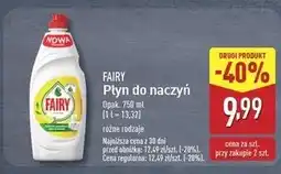 ALDI Płyn do mycia naczyń lemon Fairy oferta