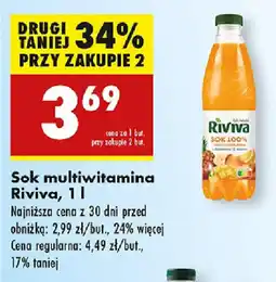 Biedronka Sok multiwitamina Riviva oferta