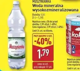 ALDI Woda gazowana Muszynianka oferta
