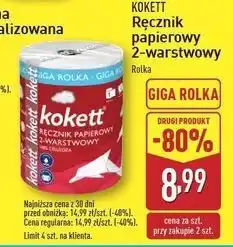 ALDI Ręcznik papierowy 2-warstwowy Kokett oferta