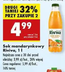 Biedronka Sok mandarynkowy Riviva oferta