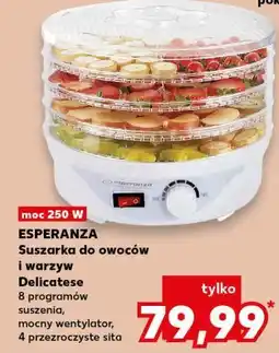 Kaufland Suszarka do owoców i jarzyn delicatese Esperanza oferta