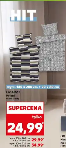 Kaufland Komplet pościeli 220 x 200 cm + 2 70 80 Liv & Bo oferta