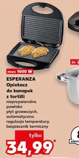 Kaufland Opiekacz do kanapek tortilla 1000w Esperanza oferta