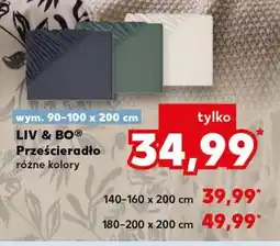 Kaufland Prześcieradło 180-200 x 200 cm Liv & Bo oferta