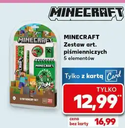 Kaufland Zestaw minecraft linijka 15 cm + ołówek notatnik arkusz naklejek gumka oferta