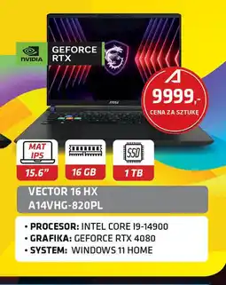 Alsen Laptop MSI Vector 16 HX A14VHG-820PL oferta