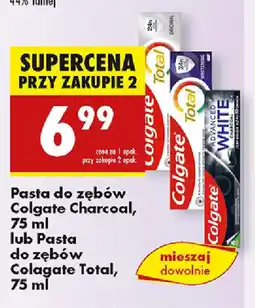 Biedronka Pasta do zębów Colgate Charcoal lub Pasta do zębów Colagate Total oferta