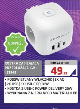 Alsen Kostka zasilająca przedłużacz 6w1 oferta