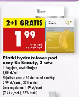 Biedronka Płatki hydrożelowe pod oczy Be Beauty oferta