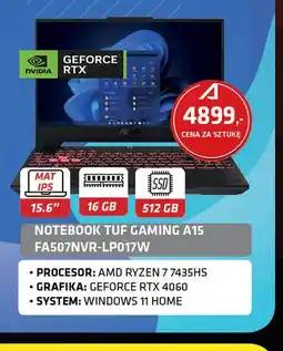 Alsen Notebook TUF Gaming A15 FA507NVR-LP017W oferta