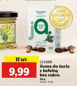 Lidl LEVANN Guma do żucia z kofeiną bez cukru oferta