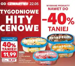 Kaufland Lody truskawkowe intense Algida big milk oferta