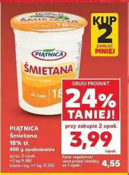 Kaufland Śmietana 18% Piątnica oferta