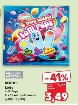 Kaufland Lody lolli pops Koral oferta