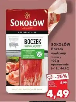 Kaufland Boczek surowy wędzony Sokołów oferta