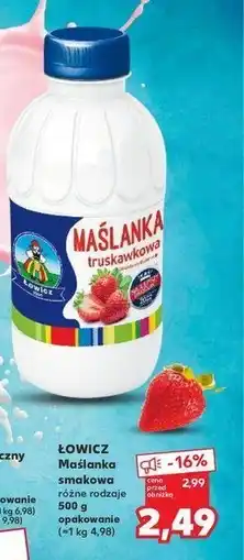 Kaufland Maślanka truskawkowa Łowicz 1906 łowicka oferta