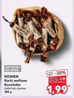 Kaufland Rurki z nadzieniem nero Roshen konafetto oferta