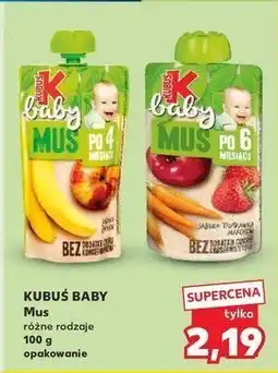 Kaufland Mus jabłko banan Kubuś baby oferta