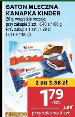 Stokrotka Baton mleczna kanapka Kinder 28g oferta