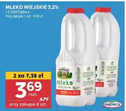 Stokrotka Mleko wiejskie 3,2% 1l Piątnica oferta