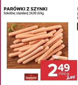 Stokrotka Parówki z szynki 100g Sokołów oferta