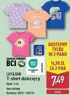 ALDI T-shirt dziecięcy 86/92-110/116 Lily & Dan oferta