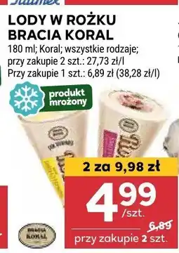 Stokrotka Lody w rożku Bracia Koral 180ml oferta