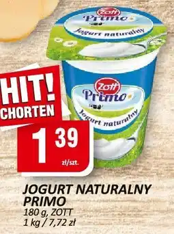 Chorten Jogurt naturalny Primo 180g Zott oferta