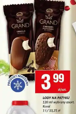 Chorten Lody na patyku Grand Caramel Popcorn Koral oferta