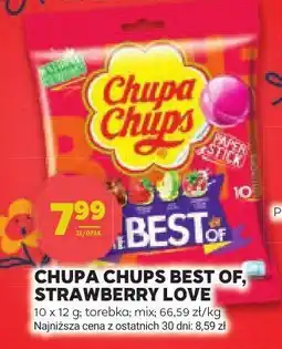 Stokrotka Cukierki Chupa Chups Best Of, Strawberry Love 10x12g oferta