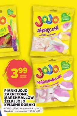 Stokrotka Pianki Jojo zakręcone, marshmallow, żelki Jojo kwaśne robaki 80-90g Nestle oferta