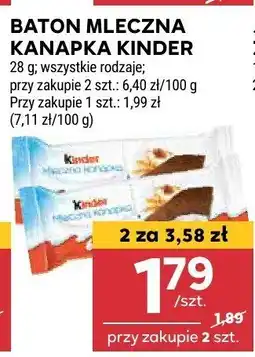 Stokrotka Baton mleczna kanapka Kinder 28g oferta