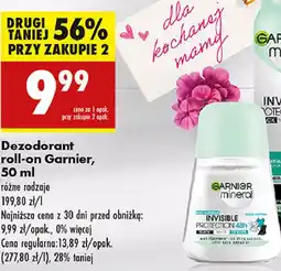 Biedronka Dezodorant fresh aloe Garnier Mineral Invisible Protection oferta