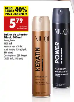 Biedronka Lakier do włosów power Niuqi oferta