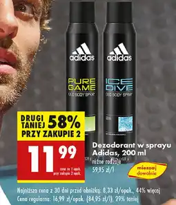 Biedronka Dezodorant Adidas Men Ice Dive oferta