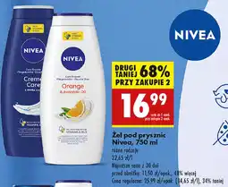Biedronka Żel pod prysznic orange & avocado oil Nivea oferta
