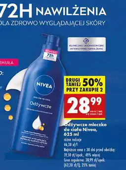 Biedronka Mleczko odżywcze skóra bardzo sucha z pompką Nivea oferta