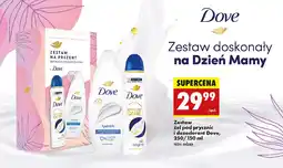 Biedronka Zestaw w pudełku: żel pod prysznic hydrate 250 ml + dezodorant original 150 Dove oferta