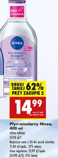 Biedronka Płyn micelarny formuła 3w1 cera wrażliwa i nadwrażliwa Nivea Micellair oferta